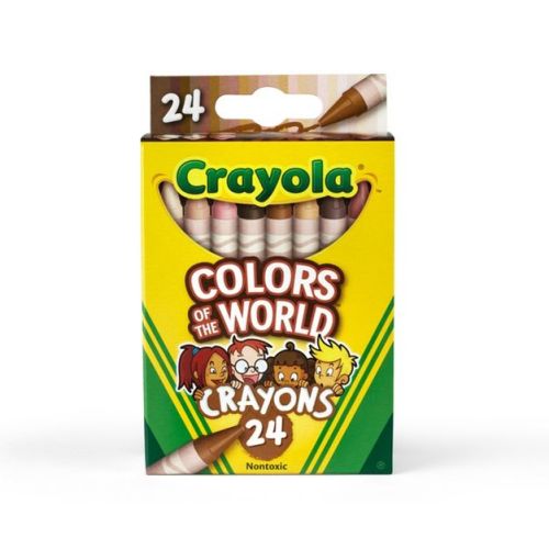 Crayola 24ct Crayons - Colors of the World: Multicultural Coloring Crayons, Non-Toxic, Ages 3+, 24 Pack