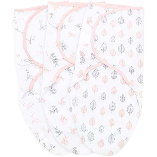 Swaddles for Newborns Baby Swaddle Pack of 3, 0-3 Month, 100% Cotton Newborn Swaddle Baby Wraps Baby Girl and Boy Adjustable Swaddle Blanket, Soft Baby Blankets
