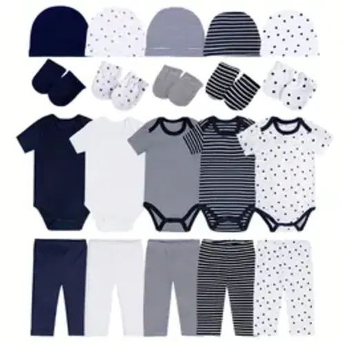 JY.COZY FOR BABY Unisex Baby Boy clothes Onesie Set 20 Pack Deep Blue Cotton Romper Pajama Newborn Clothes Comfort Infant Outfit Essentials Soft Breathable Material Gentle for Delicate Skin Bodysuit Gift Without Guard - TikTok Shop