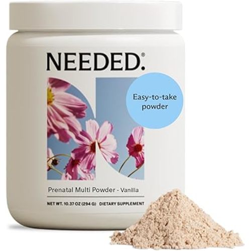 Needed. Vanilla Multivitamin Powder with Choline for Prenatal, Pregnancy, Breastfeeding, Postpartum | Expertly-Formulated & Third-Party Tested | 30-Day Supply