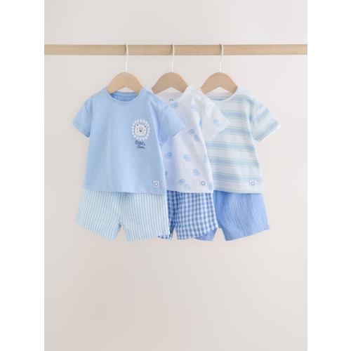 Blue Lion Tops and Shorts Baby Set 6 Piece (0mths-3yrs)