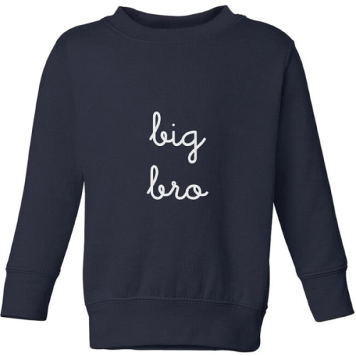 Big Bro Classic Crewneck Fleece, Navy - juju + stitch | Maisonette