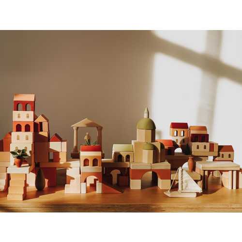 Building Blocks Set Italy Ancient City Educational Waldorf Toys, Pretend Play, 3+ Years Old