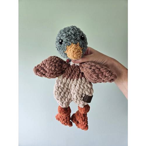 Mallard Duck Snuggler | Crochet Mallard Lovey | Baby Boy Toy | Farm Theme Nursery Decor | First Birthday Gift | Baby Shower Gift | Barnyard