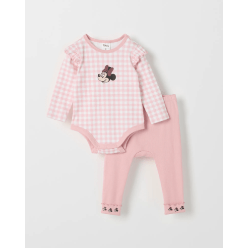 Disney Minnie Mouse Organic Cotton Baby Bodysuit and Leggings Set