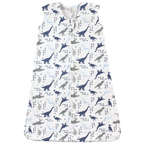 Touched by Nature Baby Boys Organic Cotton Sleeveless Wearable Sleeping Bag, Sack, Blanket, Dino, 0-6 Months