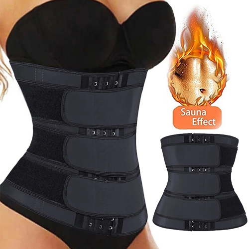 Ecqkame Waist Trainer for Women Corset ShapewearWomen Wrap Waist Belt Slimming Body Shaper Plus Size Waist Trainer Shapeware Black M