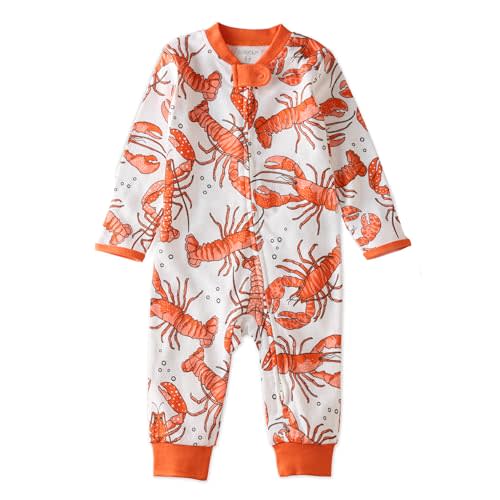 Butterblu Shadow Sleep & Play 100% Cotton Footless Two Way Zip Front PJs | GOTS Certified Organic Cotton Two Way Zipper Pajamas One Piece Sleepers, Baby Girls, Boys, Unisex, Machine Washable