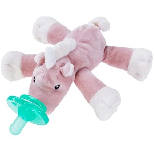Nookums Paci-Plushies Buddies - Starflower The Unicorn Pacifier Holder - Adapts to Name Brand Pacifiers, Suitable for All Ages, Plush Toy Includes Detachable Pacifier