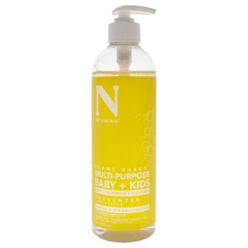 Dr. Natural Multi-Purpose Baby Plus Kids Soap - Body Wash and Baby Shampoo - Gentle Baby Soap with Shea Butter - Newborn Safe - Unscented - 16 oz