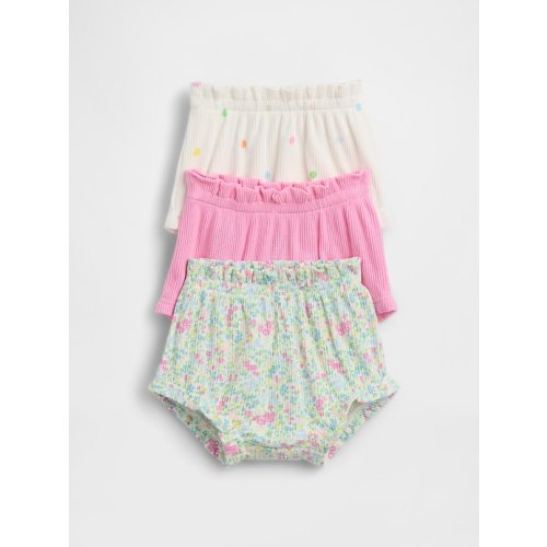 Baby TinyRib Ruffle Bloomers (3-Pack)