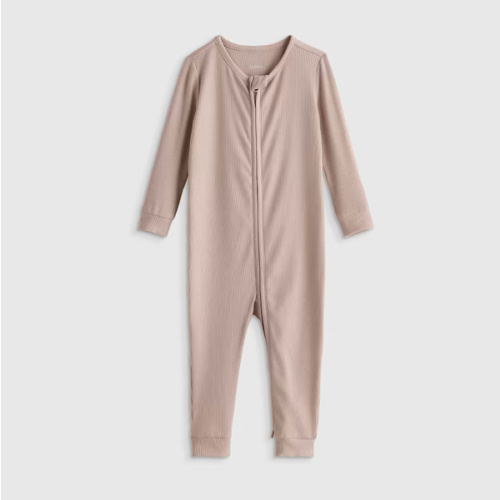 Softest Rib One Piece  in Mushroom