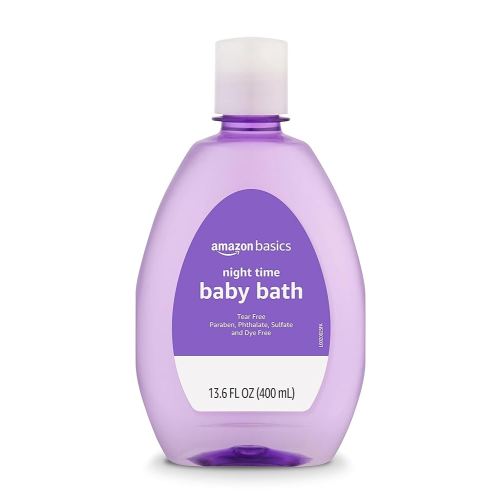 Amazon Basics Night-Time Baby Bath, Lightly Scented, 13.6 Fl Oz (Pack of 1) (Previously Solimo)