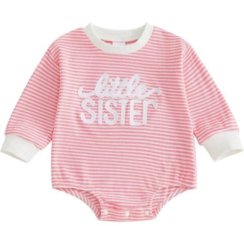 Newborn Baby Girl Fall Outfit Romper Jumpsuit Infant Waffle Clothes