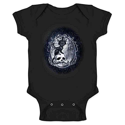 Pop Threads Meowstopheles The Vampire Cat Funny Cute Goth Infant Baby Boy Girl Bodysuit