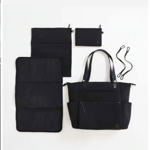 Lane Convertible Diaper Bag Tote in Black | Caden Lane