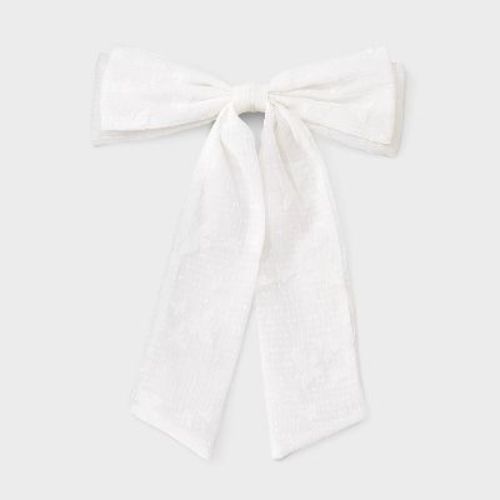Girls' Butterfly Bow - Cat & Jack™ White