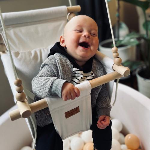 White Fabric Baby Swing Indoor Swing FULLY ASSEMBLED Safety Tested Fabric Swing Minimalist Decor Nursery Decor - Etsy