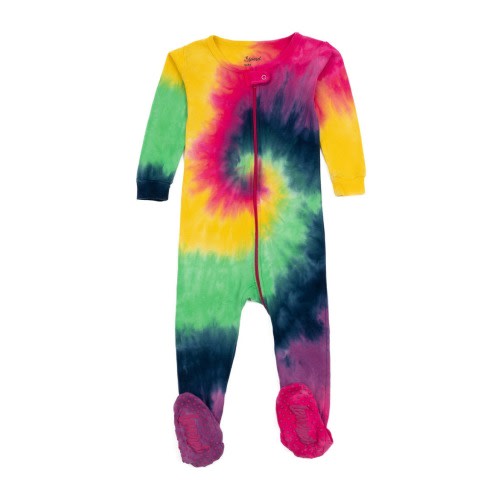 Tie Dye Cotton Footed Pajamas