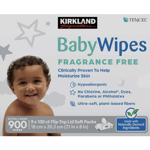 Kirkland Signature Baby Wipes Fragrance Free, 900-count | Costco
