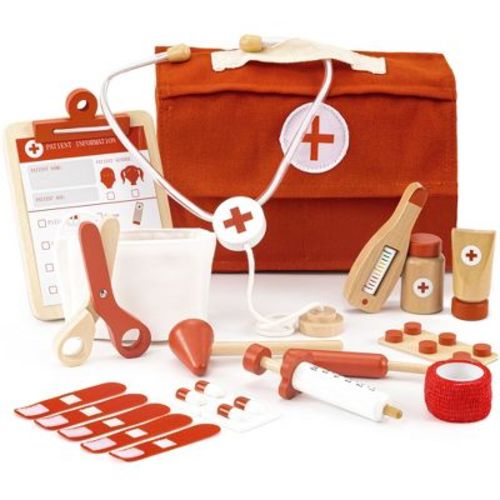 ZICOTO Wooden Doctor Play Set for Toddlers – Durable Pretend Medical Kit for Kids 3–5 with Safe, Realistic Tools and a Carrying Case