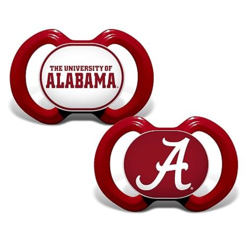Baby Fanatic Pacifier 2-Pack - NCAA Alabama Crimson Tide - Officially Licensed League Gear