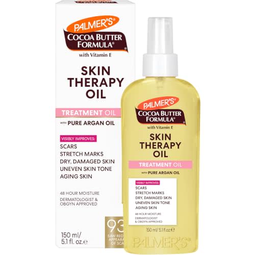 Palmer's Skin Therapy Body Oil, Moisturizing Cocoa Butter Formula (5.1 Oz) | Deep Body Moisturizer for Dry, Damaged Skin with Vitamin E & Pure Argan Oil, Helps Imrove Appearance of Scars, Stretch Marks