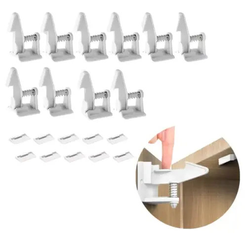 10pcs Invisible Child-Proof Cabinet Locks - Kidzly