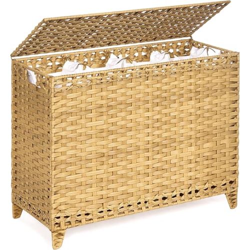 Laundry Hamper with 4 Removable Liner Bags