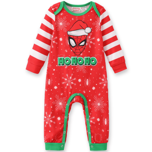 Marvel Baby Boys Spider-Man Christmas Gifts Red Long Sleeve One Piece Romper Outfit Newborn Infant