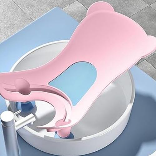2025 New Portable Bath, Quick BButtock Washing Tool for Counter Sink Bathtub, Butt Wash Basin for Daily are, Bath Seat Lightweight and Convenient (Pink)