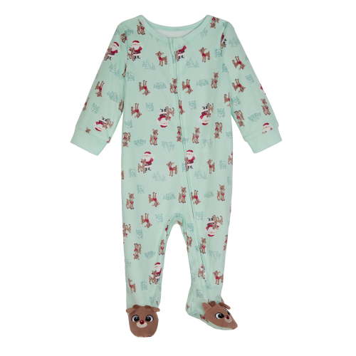 Rudolph Baby One-Piece Footed Sleep N' Play, Sizes Newborn-9 Months
