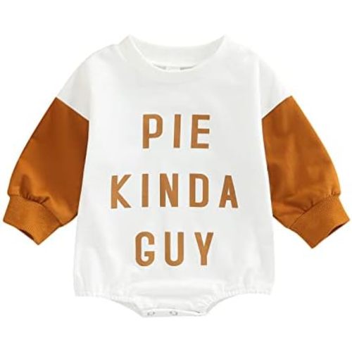 Toddler Infant Baby Girl Boy Halloween Outfit Pumpkin Sweatshirt Oversized Onesie Bubble Romper Sweater Clothes
