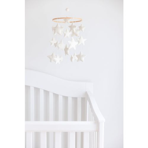 Stars Crib Mobile (White)