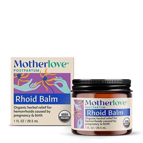 Motherlove Rhoid Balm (1 oz) Organic Herbal Hemorrhoid Cream w/Witch Hazel for Pregnancy & Postpartum—Non-GMO Ointment : Hemorrhoid Pain Relief Products : Health & Household
