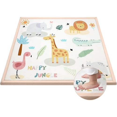 1.2" Thick Baby Play Mat for Floor & Playpen 59"×71", Animals