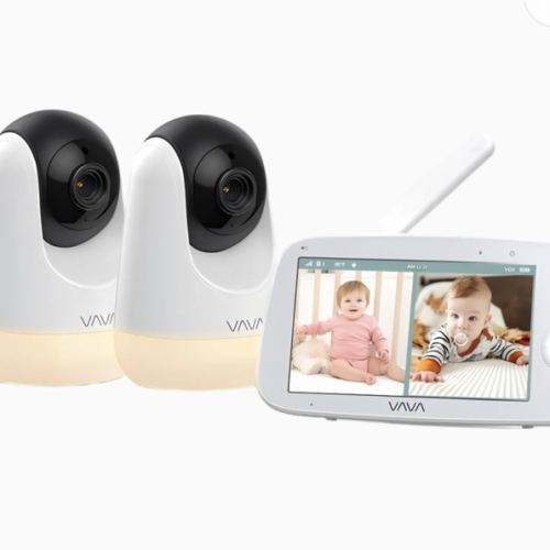 VAVA Split Screen Baby Monitor: Watch Two Rooms at Once