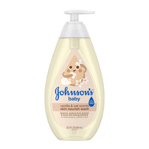 Johnson's Skin Nourish Baby Wash, Vanilla & Oat Scents, 20.3 fl. oz