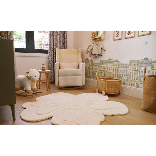 Flower Wool Rug – Organic Rug – Sage & Wild 5'x5'