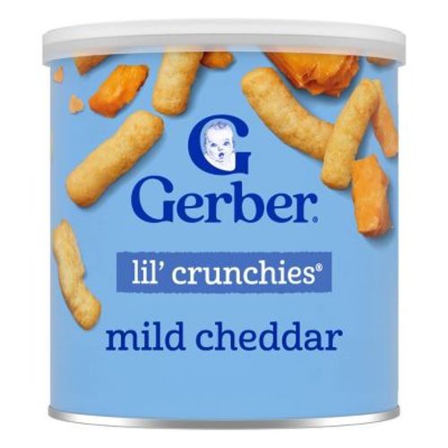 Gerber Baby Food Mild Cheddar Crunchies Baby Snack - 1.48oz: Kosher, No Artificial Flavors, Non-GMO, Ready to Eat