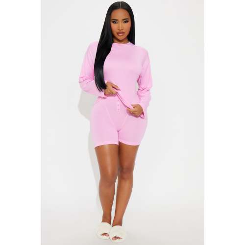 Me And You PJ Boxer Short Set - Pink