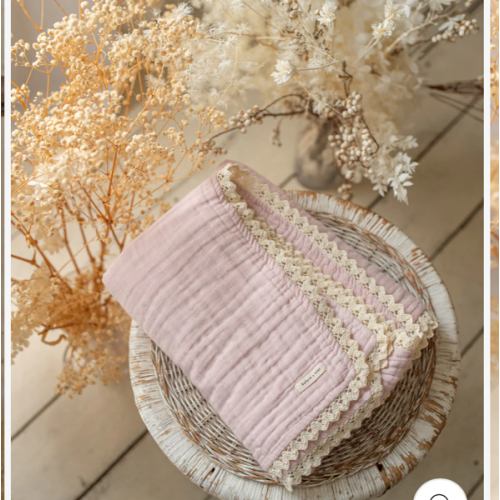 Crinkled Cotton Muslin Gauze Baby Blanket - Ballet Pink – Before & Ever