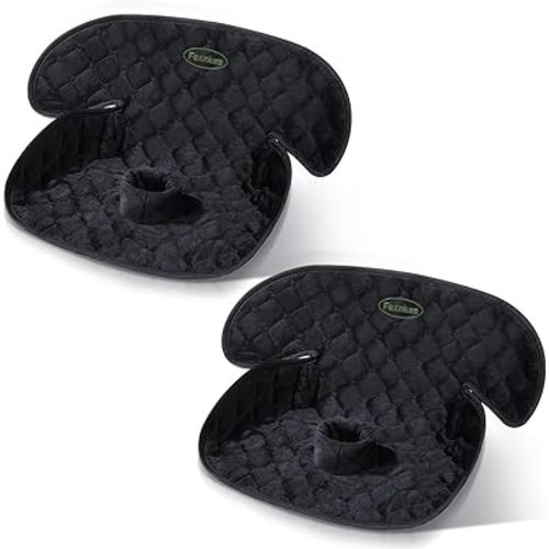 2 Pack Piddle Pad Car Seat Protector,Waterproof Toddler Potty Training Pad for Car Seats & Strollers,Non-Slip, Leak-Proof & Washable Fits All Seats for Ages 6 Months to 4 Years (Black)