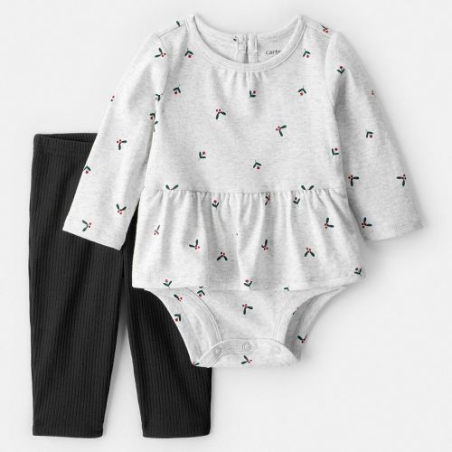 Baby Girl Carter's
 3 Months 2-pc. Bow Print Bodysuit & Pant Set
