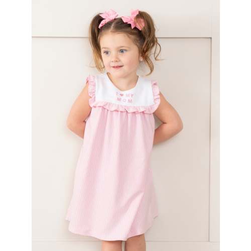 Pink Mom Love Ruffle Dress