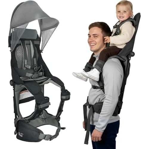 WIPHA Mochila de Senderismo para Bebé, Mochila de Hombro Ligera para Niños Pequeños con Protección Solar, Mochila de Silla para Niños de 6 Meses a 2 Años
