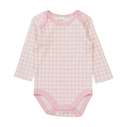 Light Pink Baby Long Sleeve Cotton Interlock Bodysuit | Best&Less™ Online