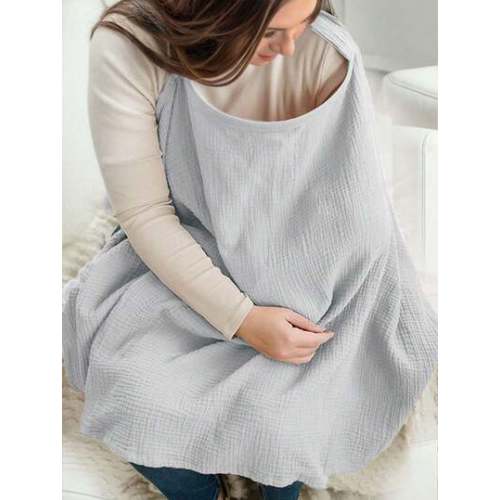 1pc Nursing Cover Scarf, Anti-Exposure Breastfeeding Shawl, Soft & Breathable Nursing Top, Coffee/Beige Color | SHEIN USA