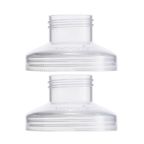 Boon Nursh Medium Neck Breast Pump Adaptor - Works with Medela Breast Pumps - Compatible Nursh Bottles - Breastfeeding and Bottle-Feeding Essentials - 2 Count