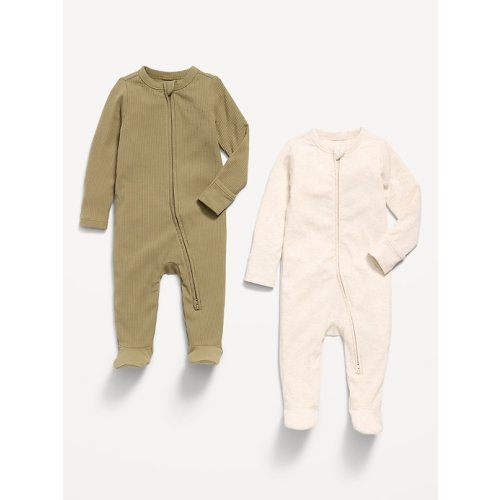 2-Way-Zip Sleep & Play Footed One-Piece 2-Pack for Baby